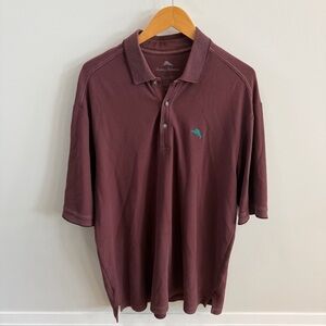 🍷 Tommy Bahama Men’s Burgundy Polo Shirt – XL Tall